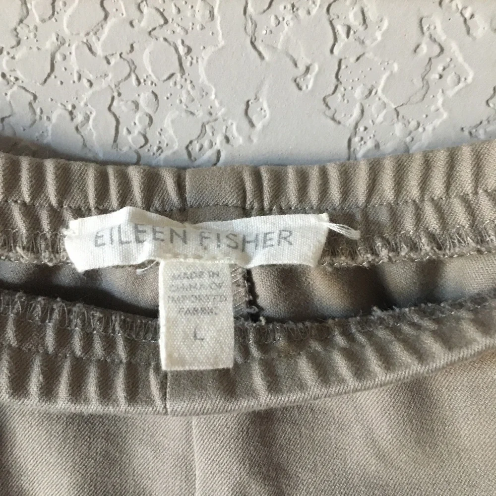 Eileen Fisher cotton/twill pant - Picture 2 of 2